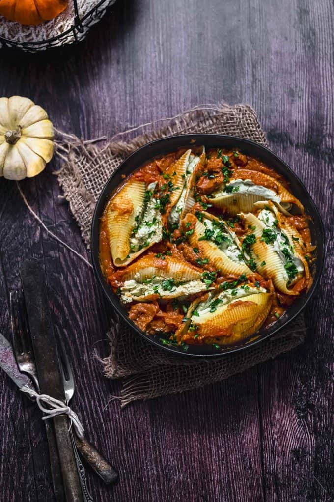 Stuffed Shells in Savory Pumpkin Sauce May I Have That Recipe?