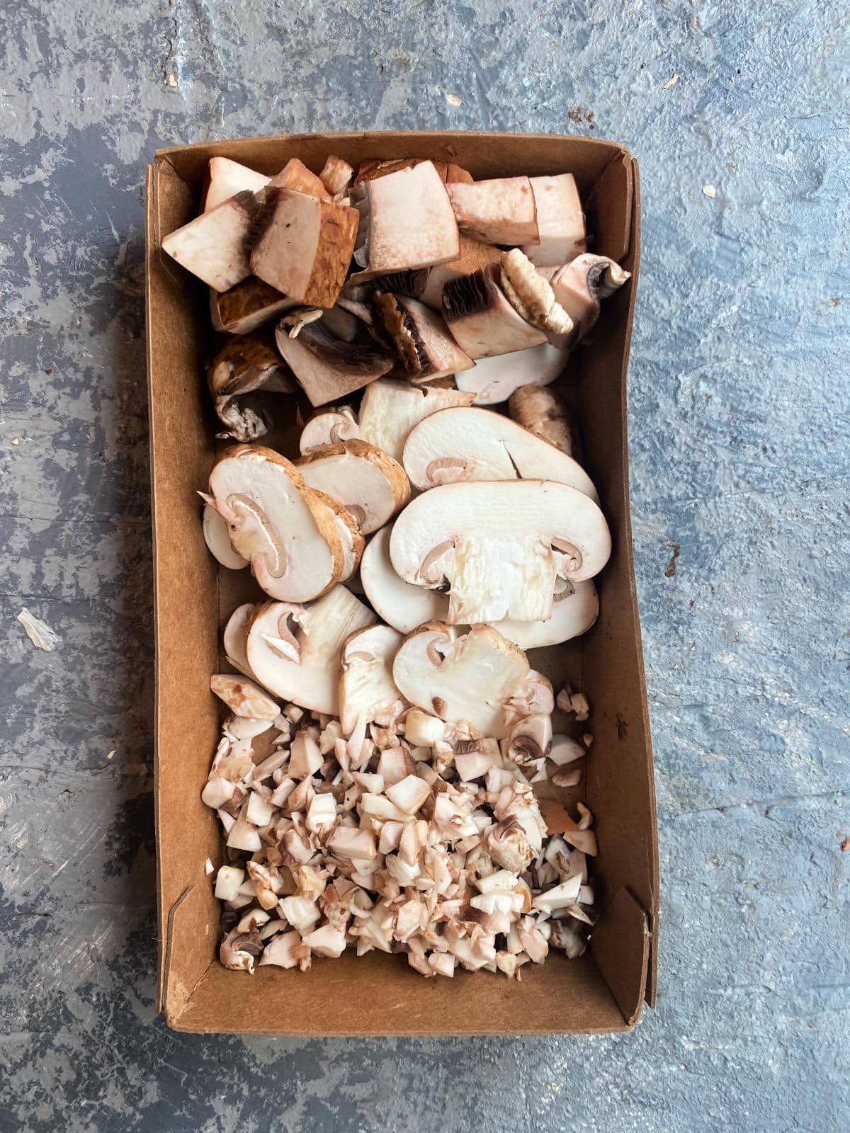 Sliced mushrooms
