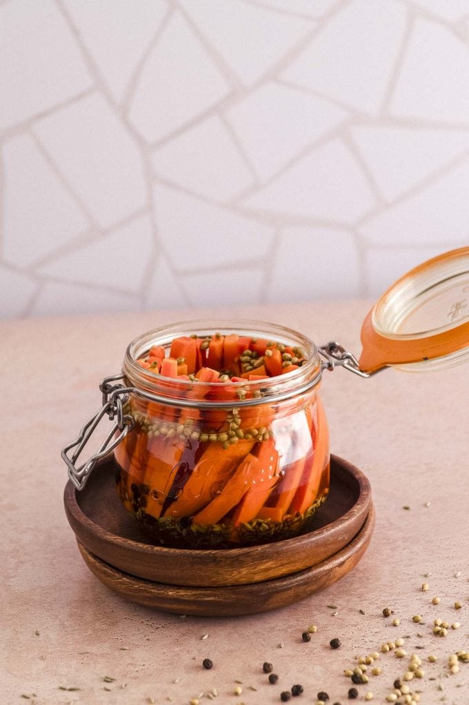 Pickled Carrots Recipe - Quick, Easy and Spicy